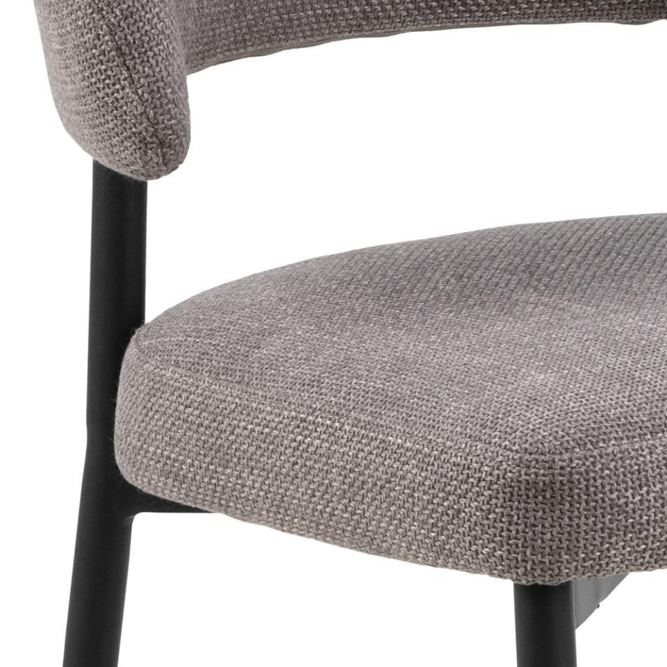 Krēsls Edins 56/55/77 cm gaiši pelēks/brūns - N1 Home