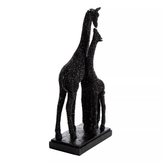 Dekoratīva figūriņa Žirafe ar smalku, strukturētu rakstu 12/7/26 cm melns - N1 Home