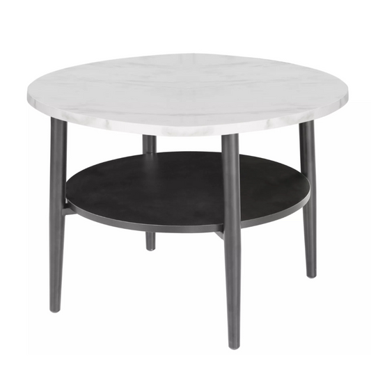 Kafijas galdiņš Ellaya 45/60 cm balts/melns - N1 Home