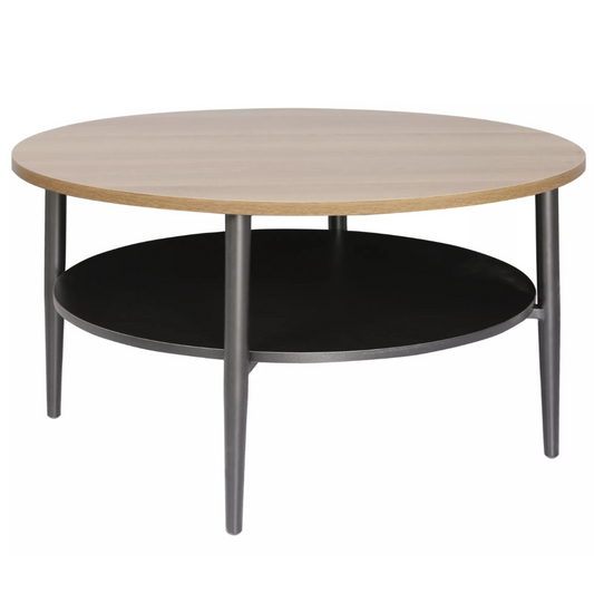 Kafijas galdiņš Ellaya 45/80 cm ozols/melns - N1 Home