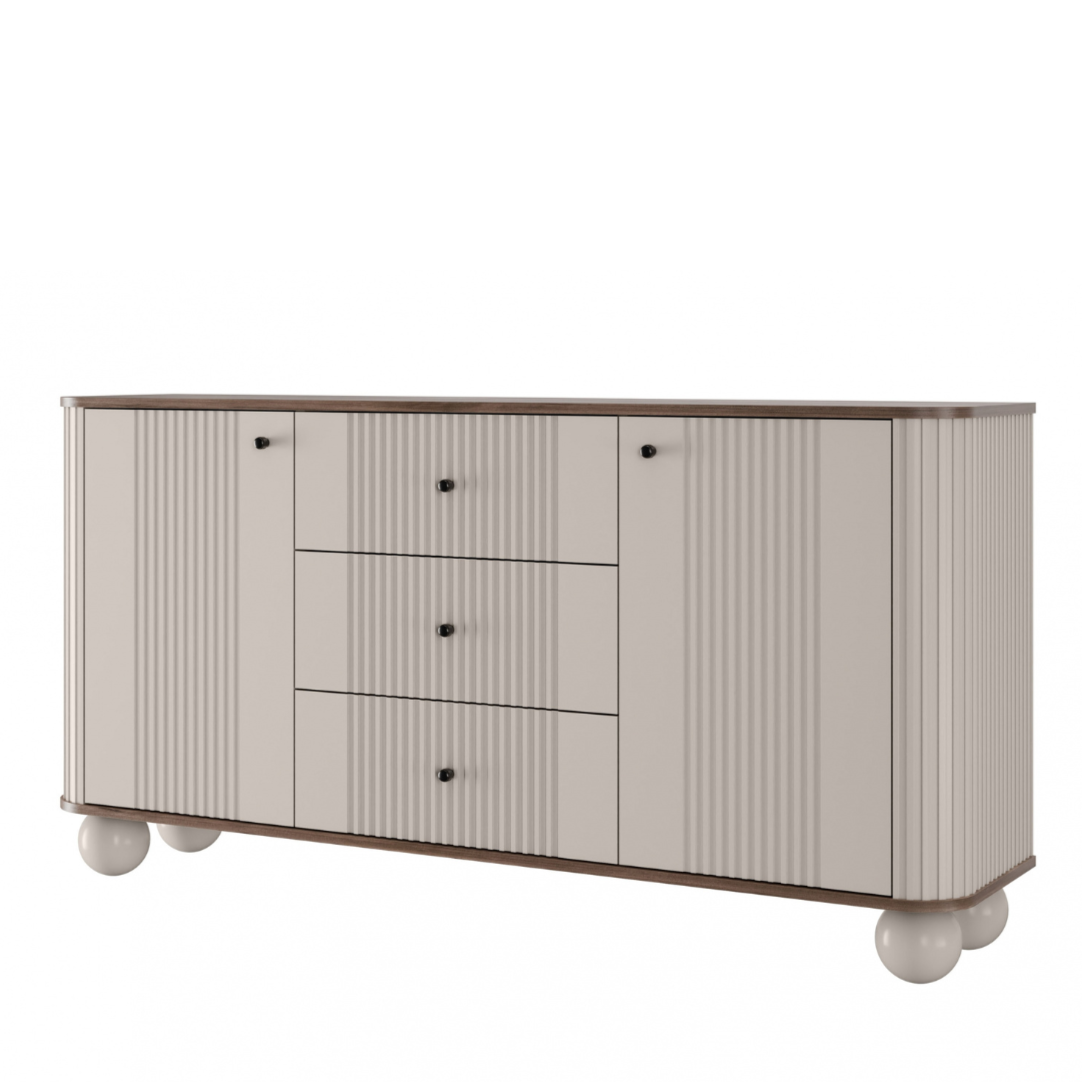 Kumode Vespa 160/82/38 cm kašmirs/rieksts/melns - N1 Home