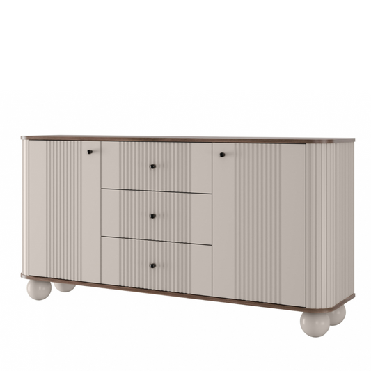 Kumode Vespa 160/82/38 cm kašmirs/rieksts/melns - N1 Home