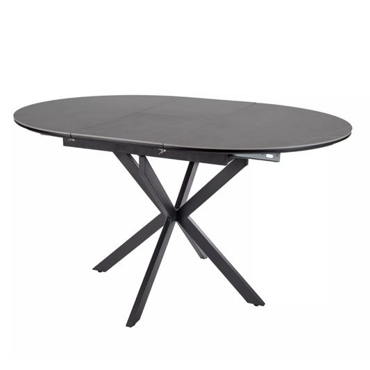 Galds Gast 100-135/100/75 cm matēts melns / matēts melns. - N1 Home