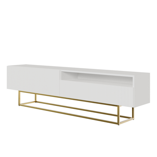 TV skapis Velda A 175/46/31 cm balts/zelts