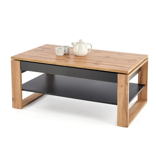Kafijas galds Bets 114/65-92/50-72 cm amatnieku ozols/melns - N1 Home