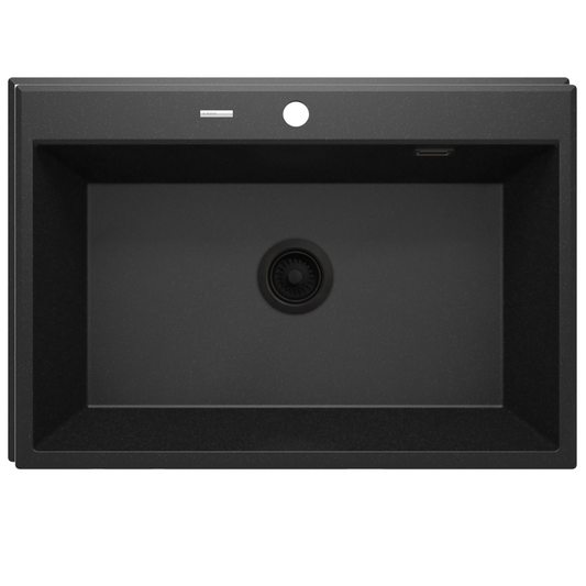 1-bļodas granīta izlietne Eridan 700 x 520 x 210 grafīta metālisks - N1 Home