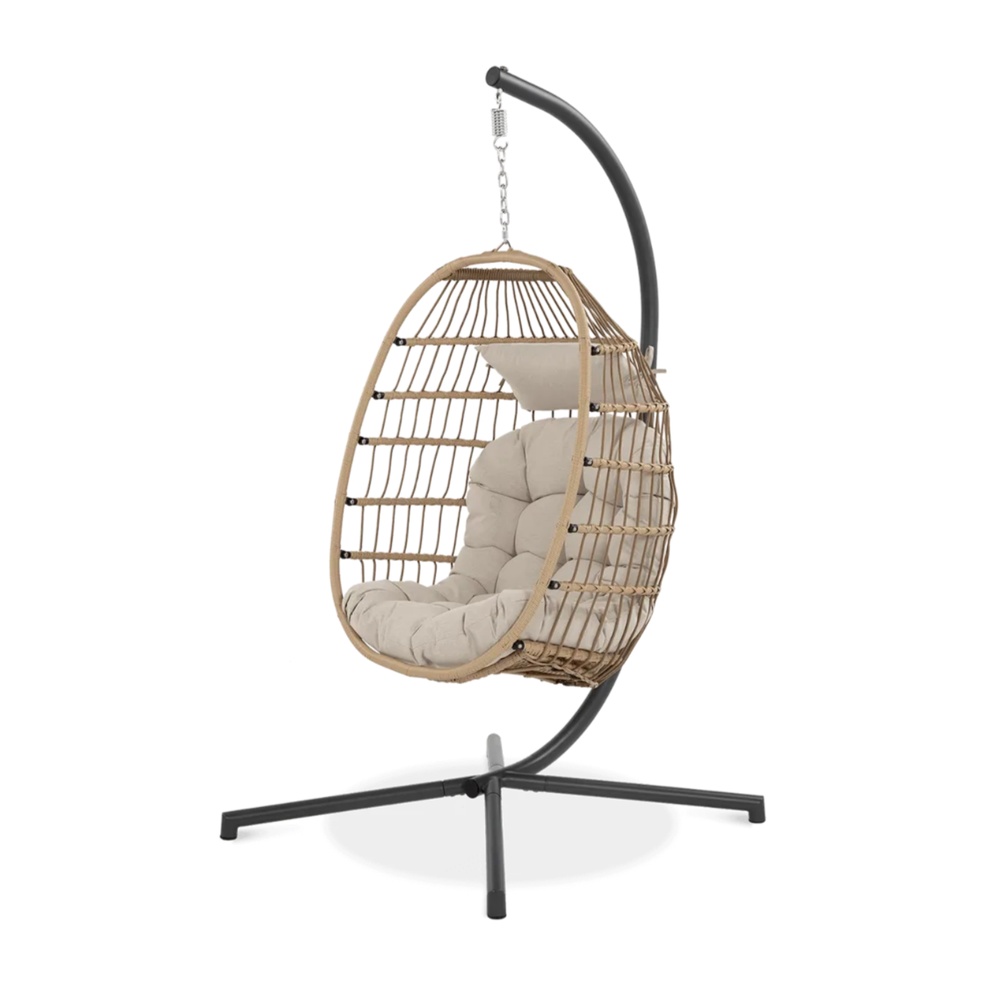 Kokona piekaramais krēsls Harmo  84/187/66 cm bēšs - N1 Home