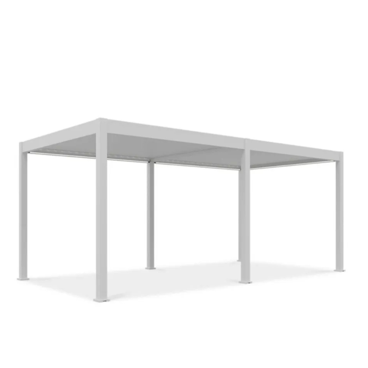 Bioklimatiskā terases pergola Elija AUTOMATIC 3x6 ar LED apgaismojumu 600/309/255 cm balts - N1 Home