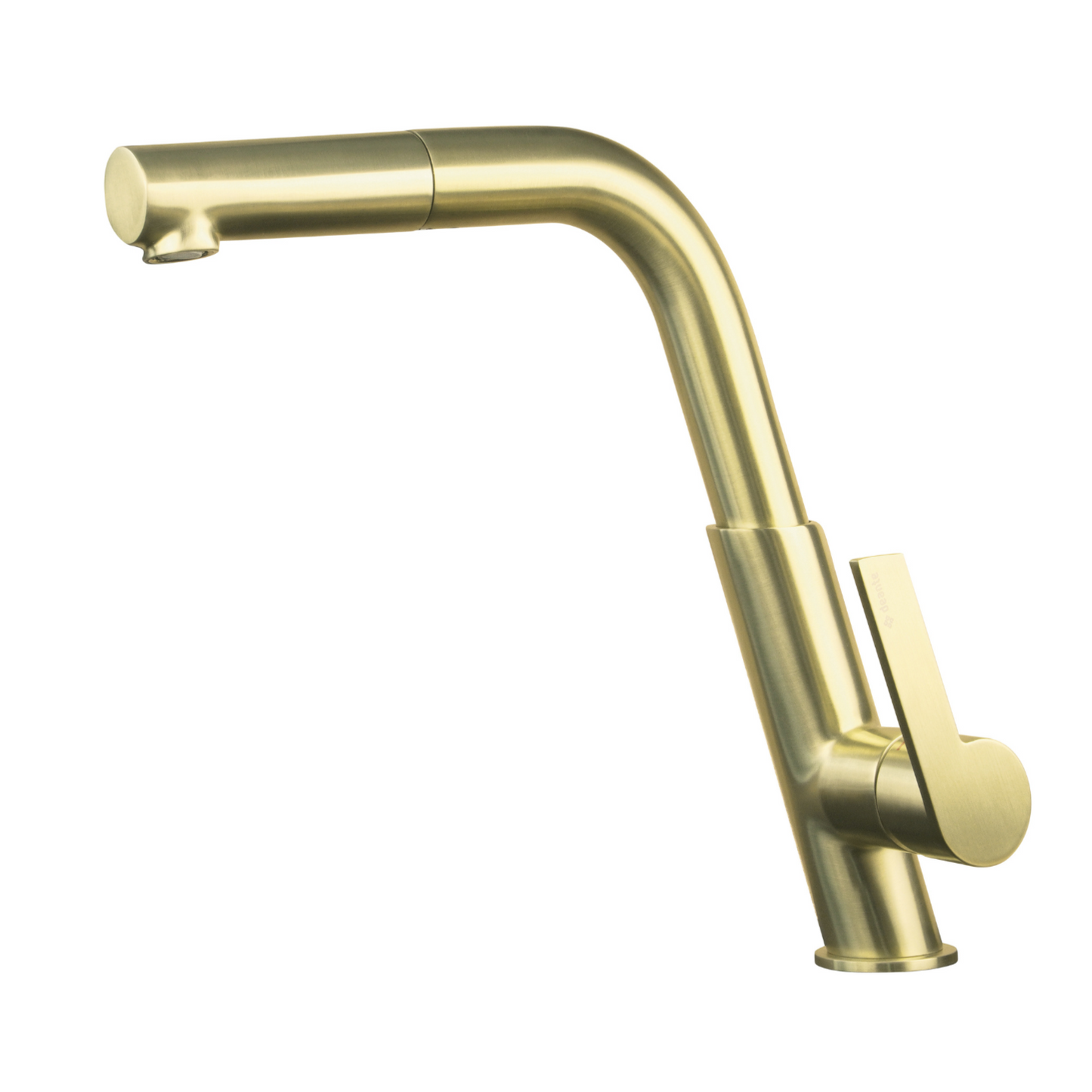 Virtuves jaucējkrāns ar izvelkamu snīpi Silia 253 mm matēts zelts - N1 Home