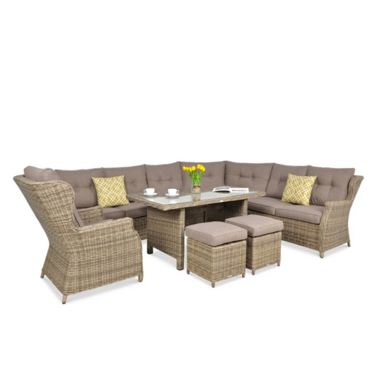 Ēdamgalda komplekts Dova 306/246/87 cm brūns - N1 Home