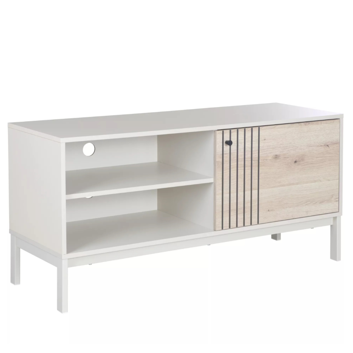 TV skapis Frosi 40/120/58 cm ozols/netīri balta - N1 Home