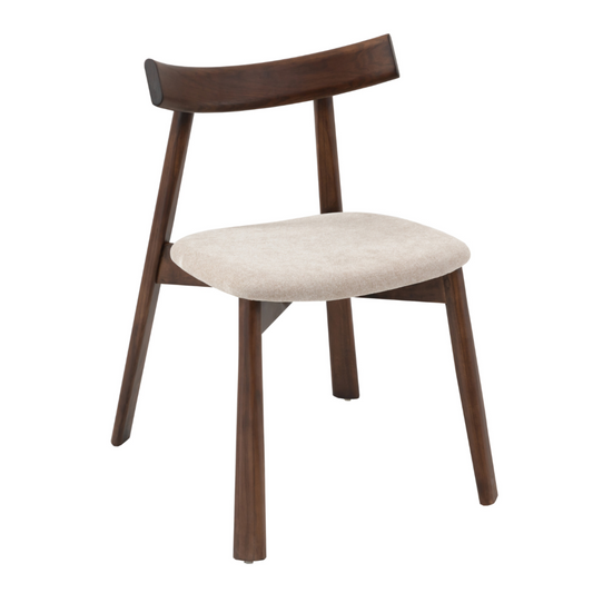 Krēsls Delis 79/48/59 cm rieksts/bēšs - N1 Home