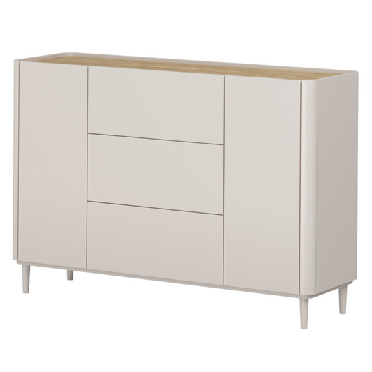 Kumode Elva 150/102/48 cm Kašmirs / Eļļots ozols - N1 Home