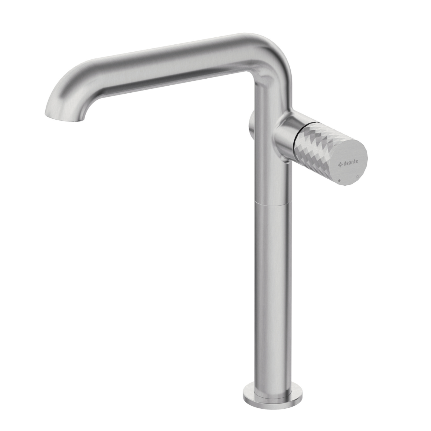 Izlietnes maisītājs, augsts, ar taisnstūra snīpi Silia Hexa 305 mm matēts tērauds - N1 Home