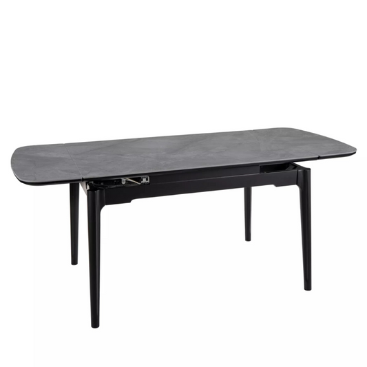 Galds Sent 120/180/80/75 cm pelēks spīdums / melns matēts - N1 Home