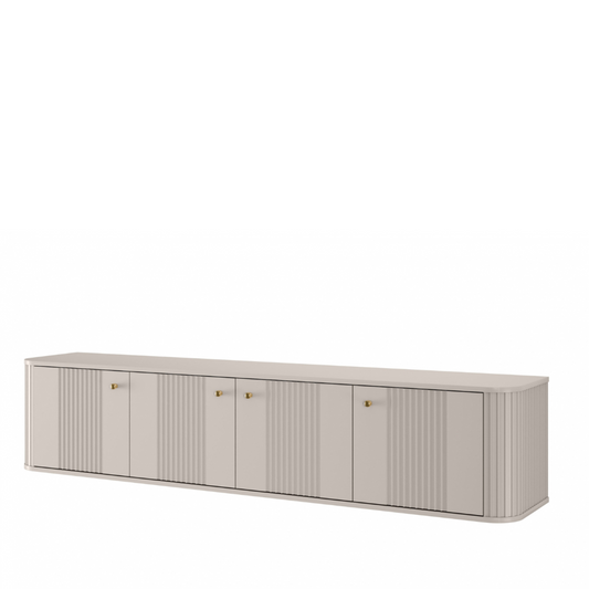 TV skapis Vespa 187/36/38 cm kašmirs/zelts - N1 Home