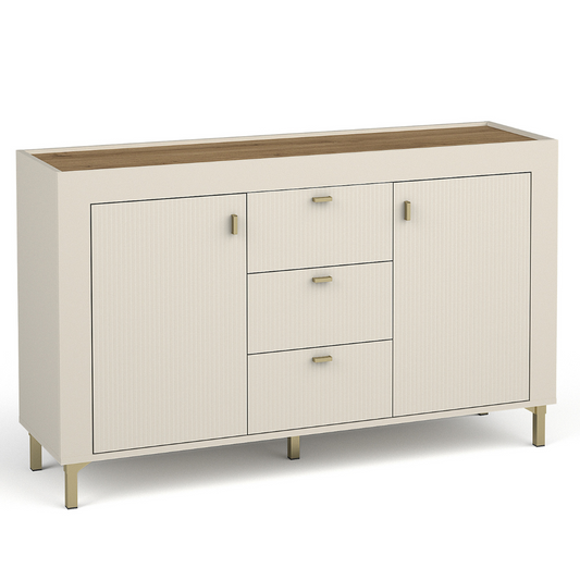 Kumode Lamos 130/77/38 cm bēšs/zelts