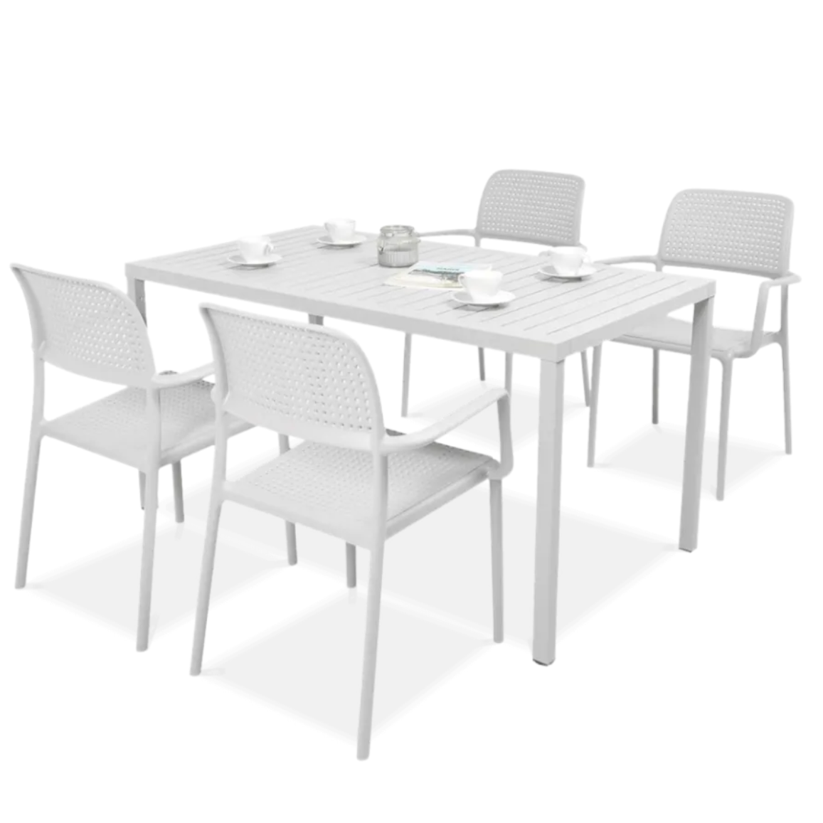 Dārza komplekts Narvi Bori 140/4+1 bianco - N1 Home