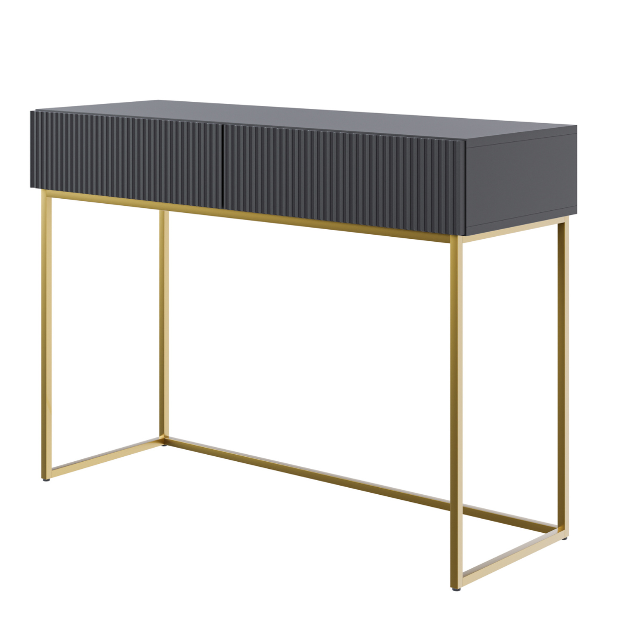 Konsole Velda 110/79/40 cm melns/zelts