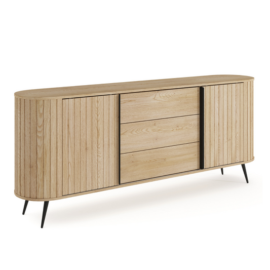 Kumode Lavas 196/81/40 cm Kremonas ozols