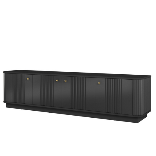 TV skapis Vespa 187/43/38 cm melns/zelts - N1 Home