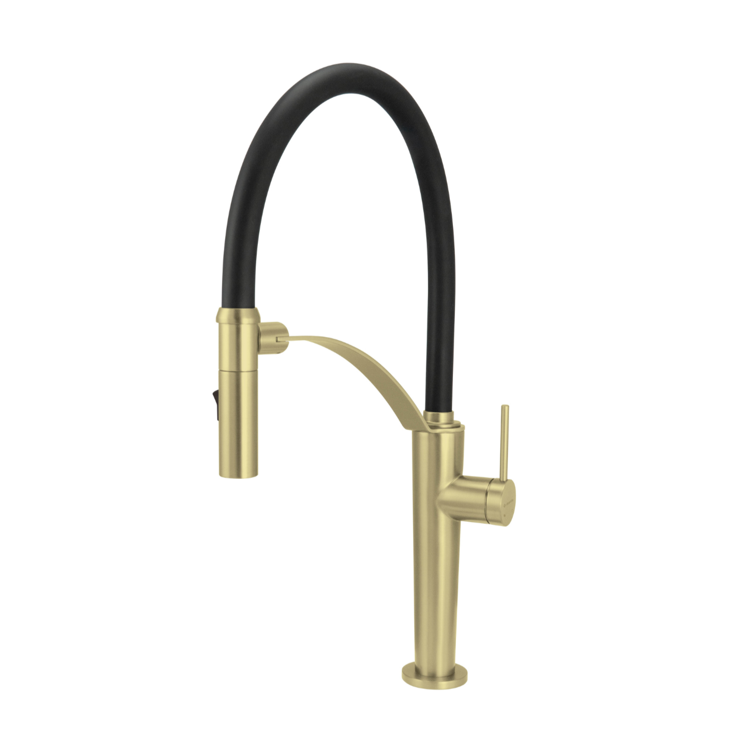 Virtuves maisītājs ar elastīgu snīpi - 2 veidu sprauslas Corda 435 mm matēta zelts - N1 Home