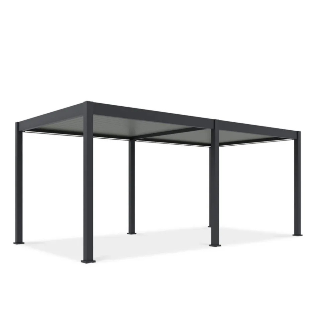 Bioklimatiskā terases pergola Elija AUTOMATIC 3x6 ar LED apgaismojumu 600/309/255 cm antracīts/gaiši pelēks - N1 Home