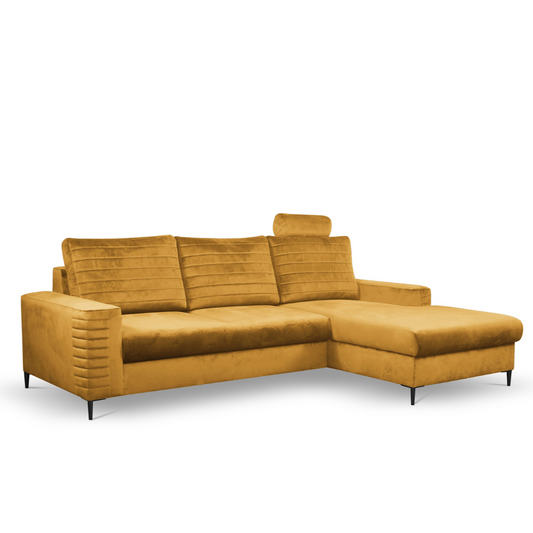 Dīvāns Colis 252/117,5/165 cm mustard - N1 Home