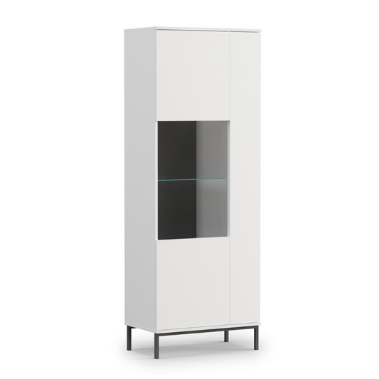 Vitīnas skapis Polka 190/70/41 cm balts - N1 Home