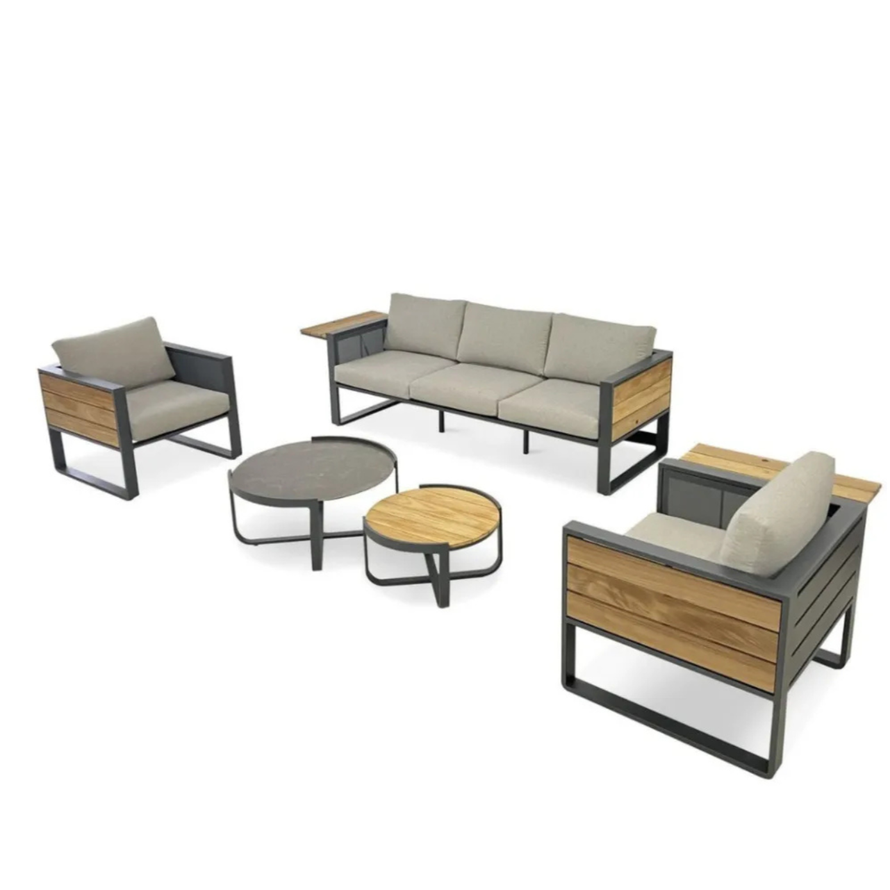 Terases atpūtas komplekts Carda Piano  pelēks - N1 Home