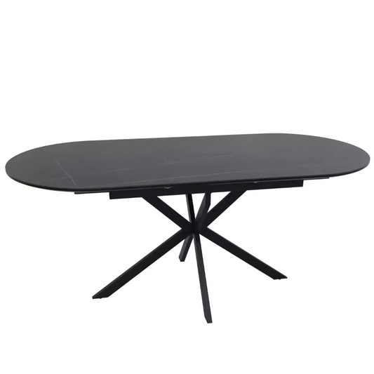 Galds Gastoli 80/140/75 cm melns - N1 Home