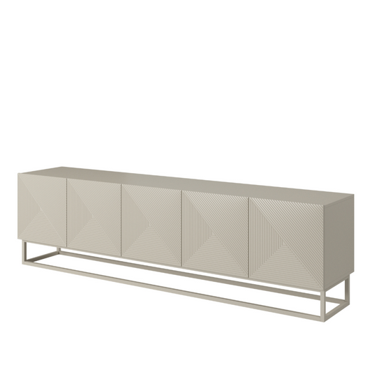 OSLO RTV kumode uz metāla kājām 200/56/40 cm kašmirs/kašmirs - N1 Home