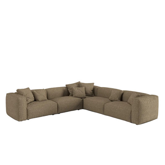 Dīvāns Martina Micadoni 316/75/316 cm Boucle Moncap Cappuccino