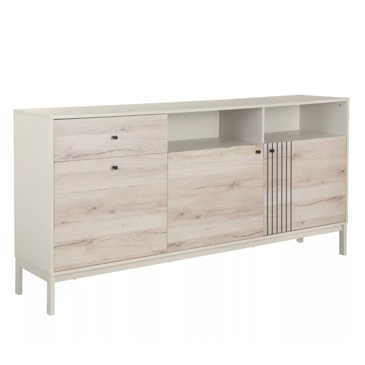 Kumode Frosi 40/180/90 cm ozols/netīri balta - N1 Home