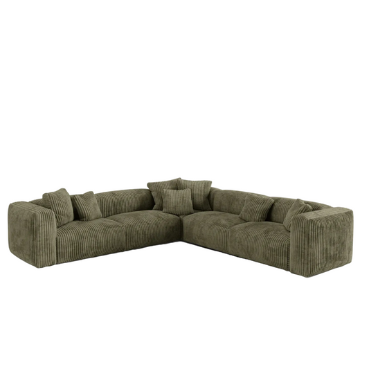 Dīvāns Martina Micadoni 316/75/316 cm Corduroy (Til37) Moss green