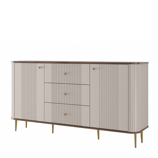 Kumode Vespa 160/85/38 cm kašmirs/rieksts/zelts - N1 Home