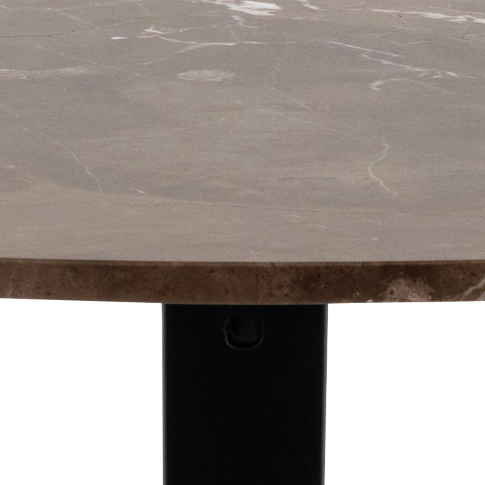Galds Heva 120x75,5 cm brūns marmors - N1 Home