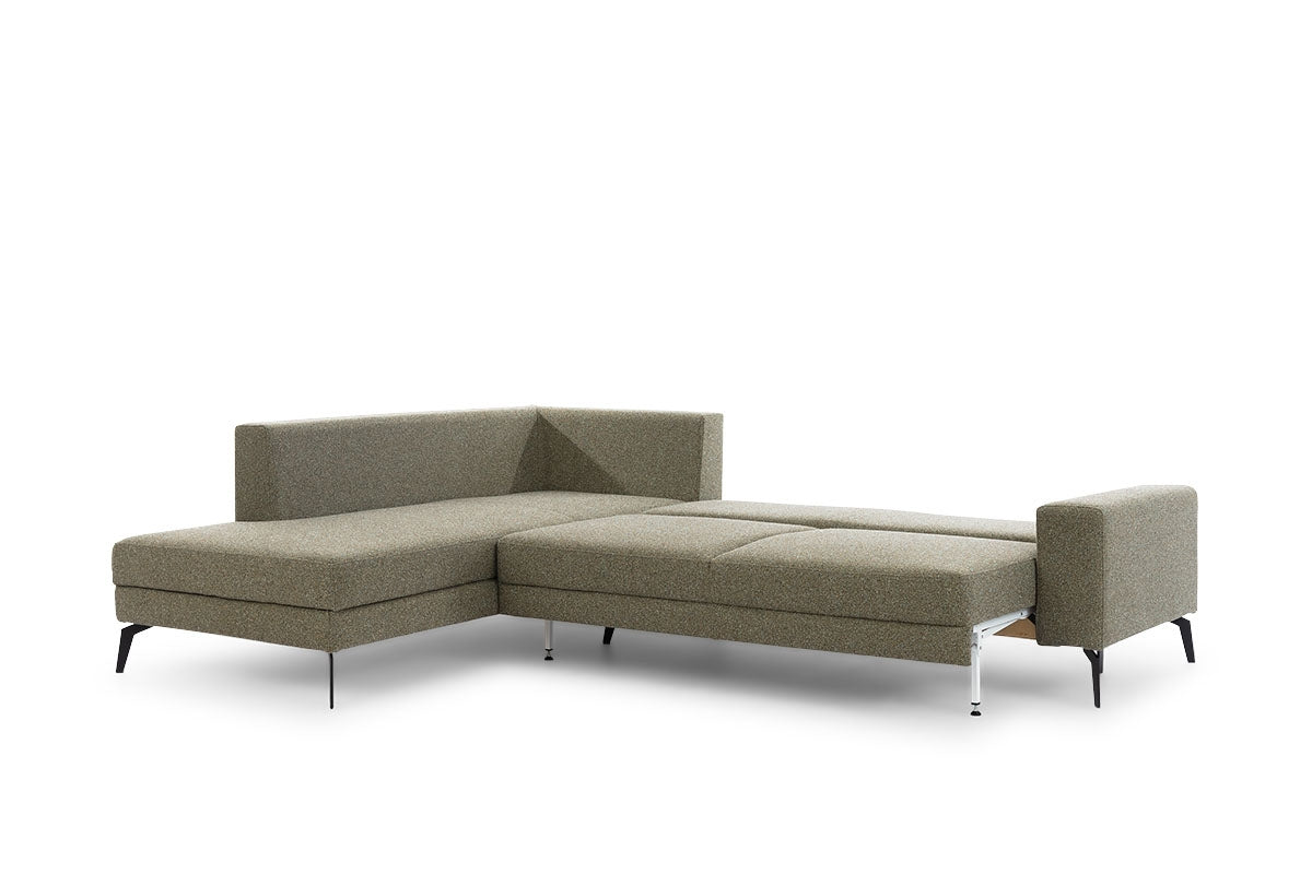 Dīvāns MILANO L kreisais stūris 284/83/219 brūns - N1 Home