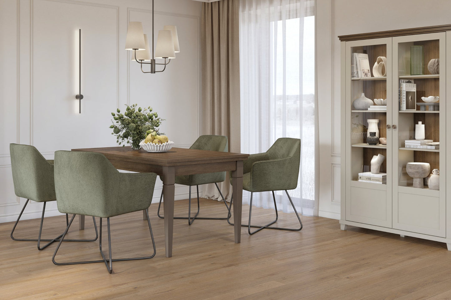 Skapis Evtar 126/200/42 cm kašmirs/Dunin ozols