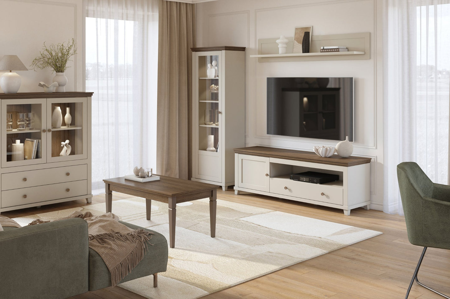 Skapis Evtar 71/200/42 cm kašmirs/Dunin ozols - N1 Home