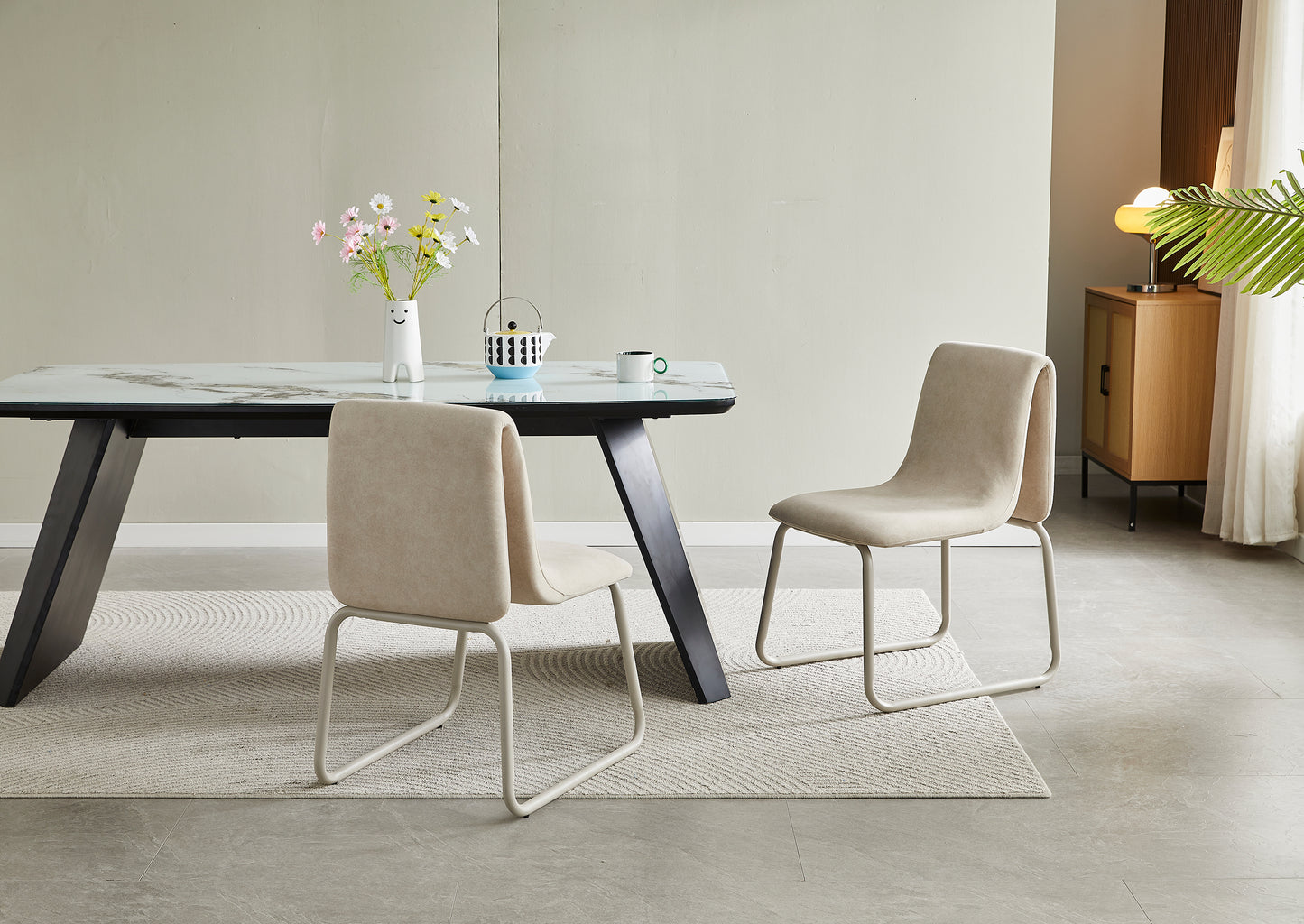 Krēsls Reesty 82,5/61/48 cm bēšs - N1 Home