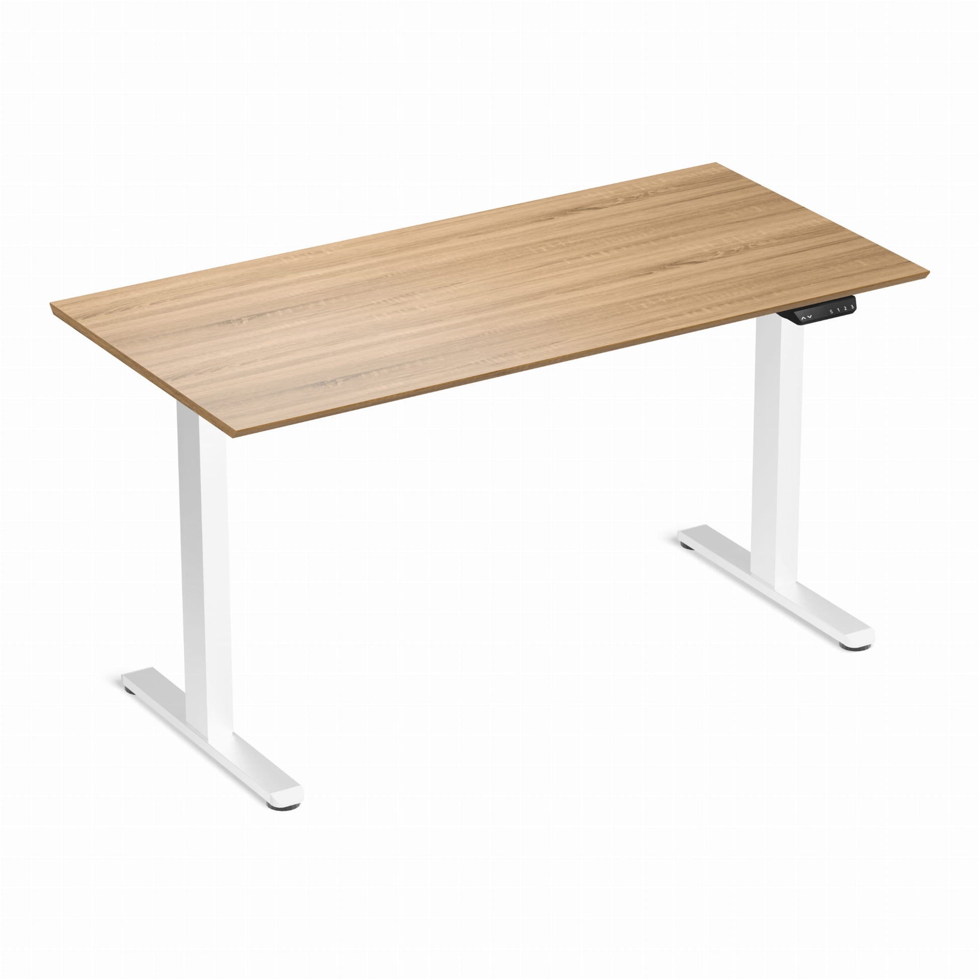 Biroja galds Flo 67/138 cm balts/sonoma ozols - N1 Home