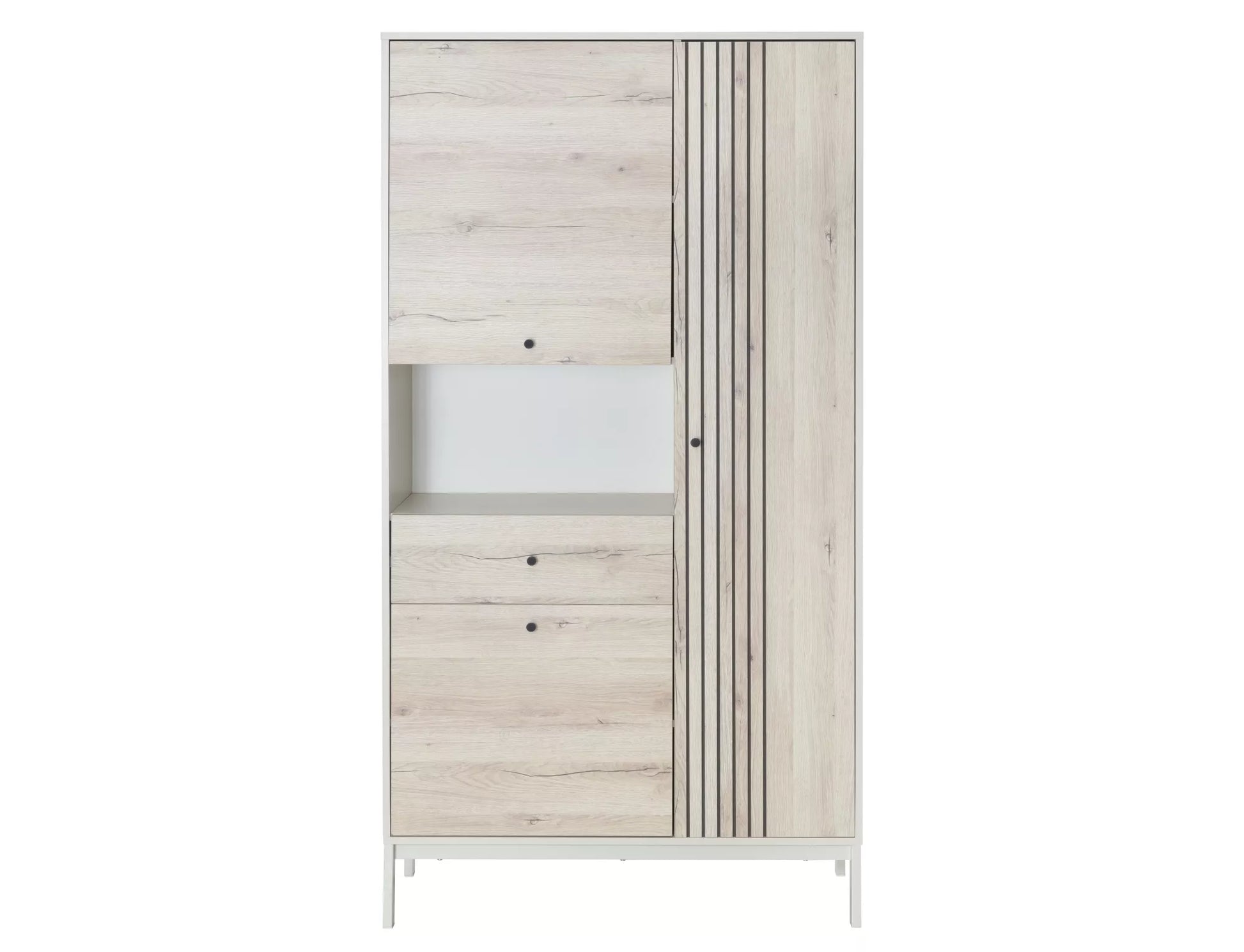 Skapis Frosi 40/191/100 cm ozols/netīri balta - N1 Home