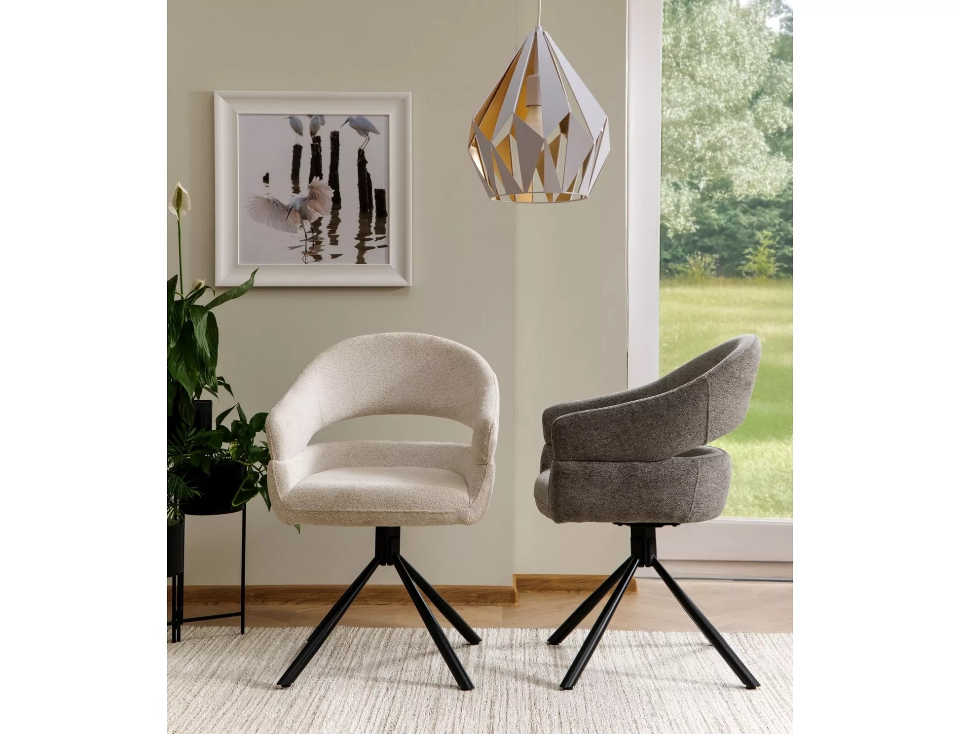 Krēsls Borga 87/50/58 cm pelēks - N1 Home