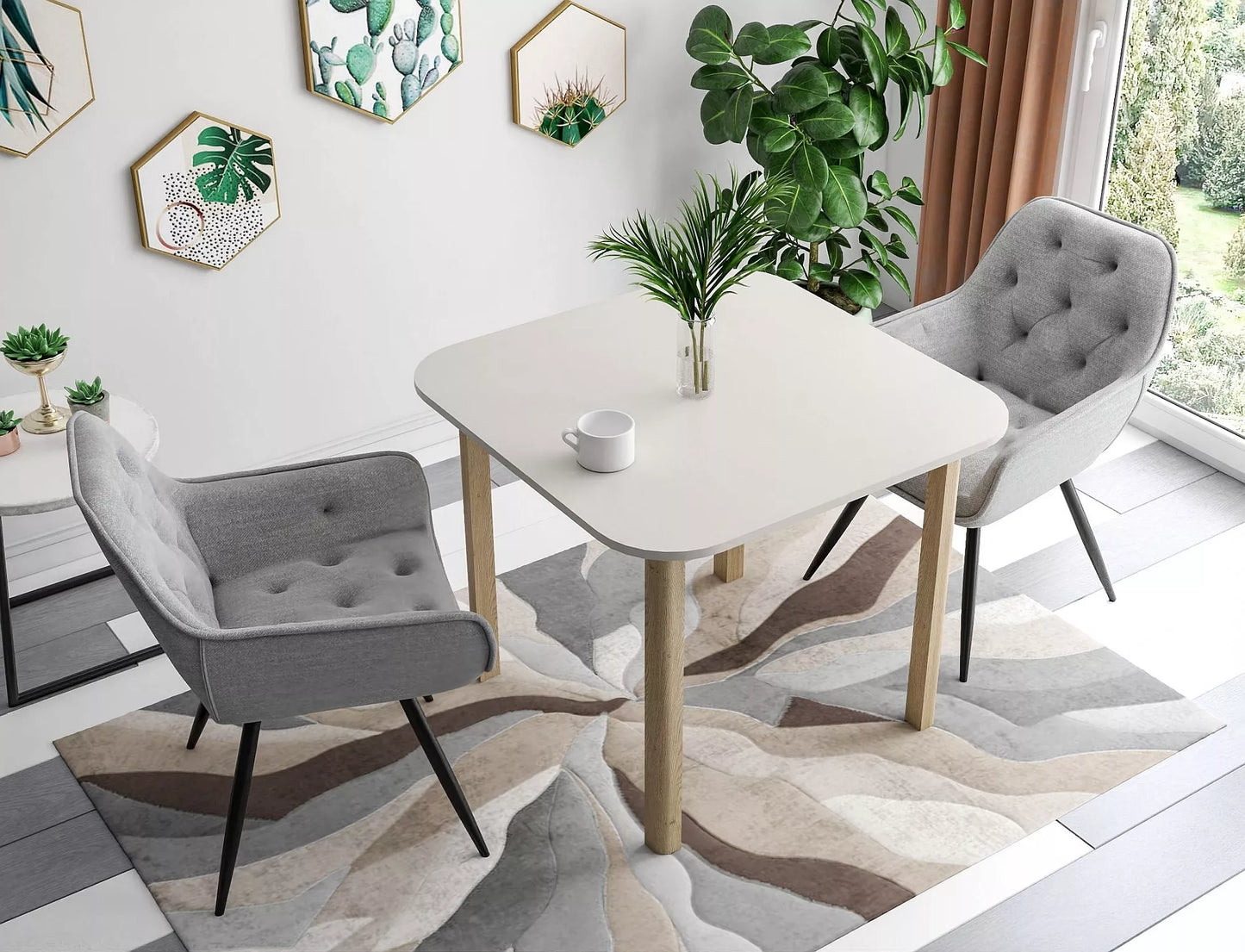 Galds Dantoro 90-130/90/75 cm kašmira / kremona ozols torro - N1 Home