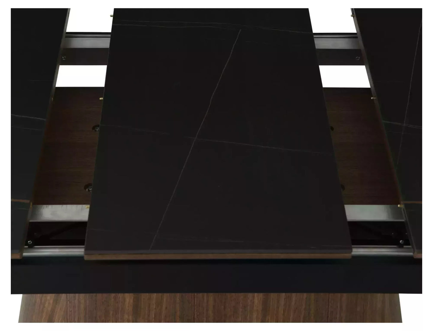 Galds Monask 75/90/160 cm melns/valrieksts - N1 Home