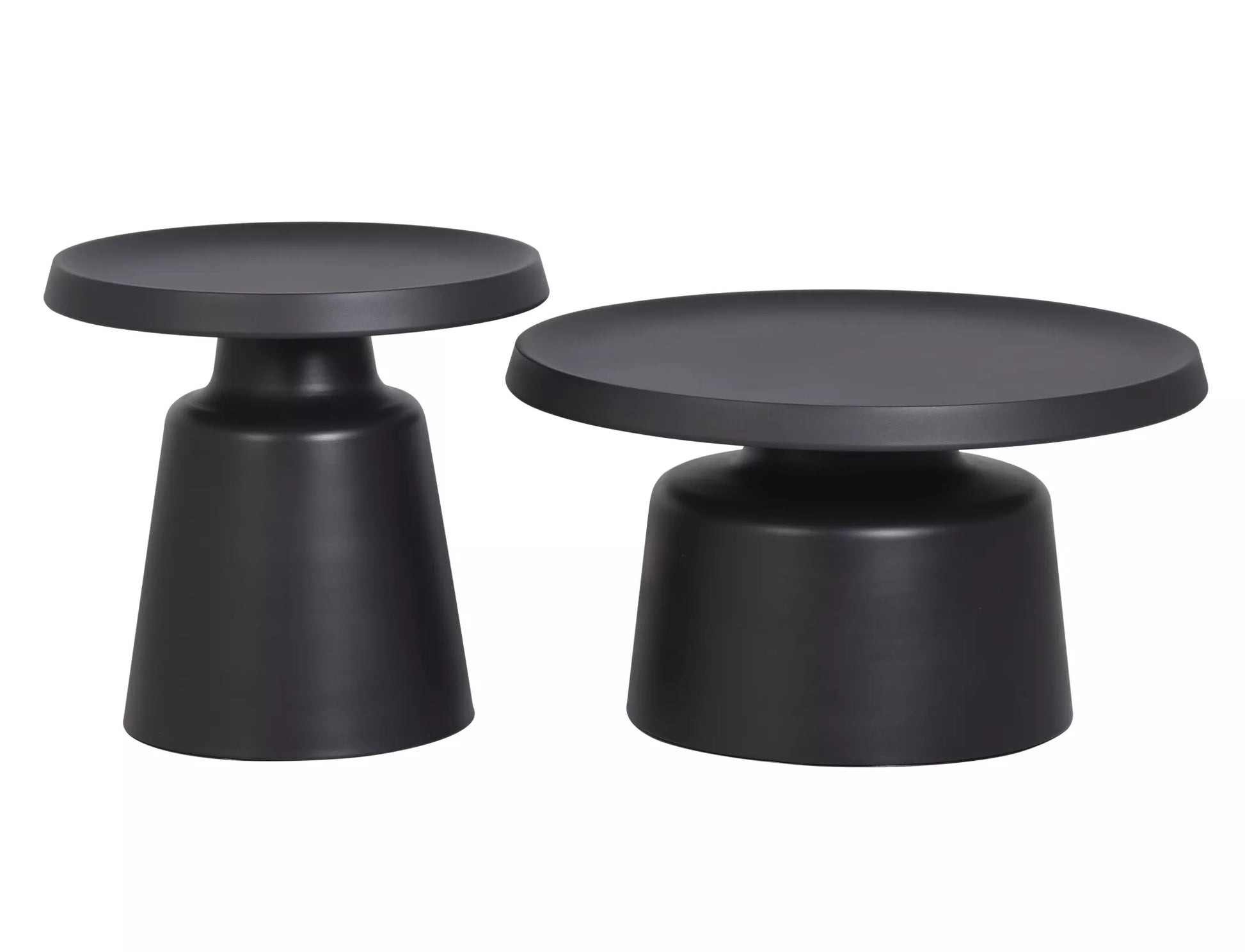 Kafijas galdiņi Rods 50/48; 70/39 cm melns - N1 Home