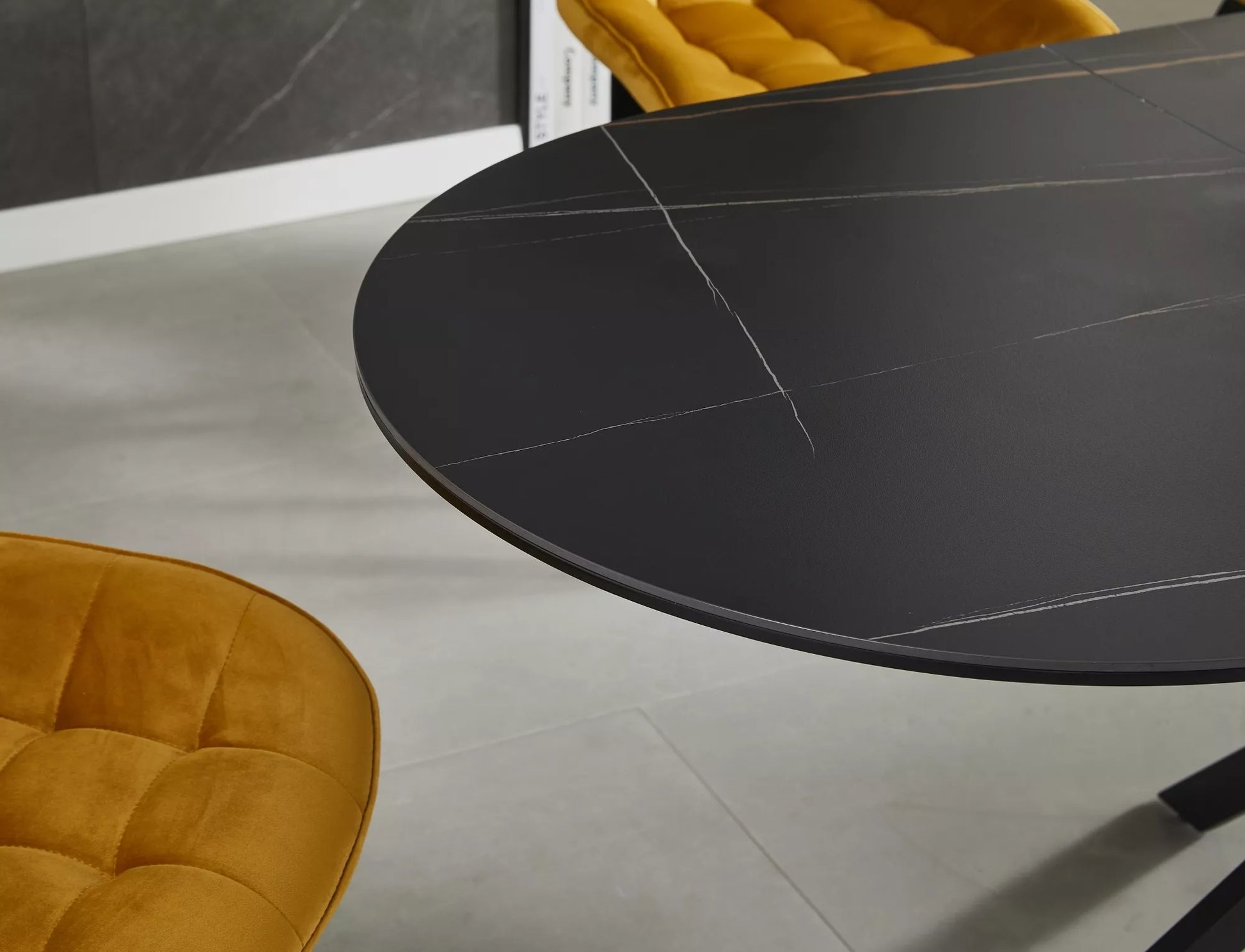 Galds Gastoli 80/140/75 cm melns - N1 Home