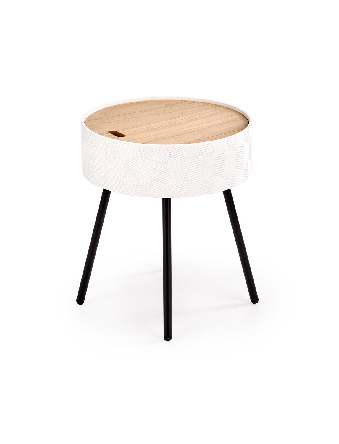 Kafijas galds Aira 38/45 cm balts/melns - N1 Home