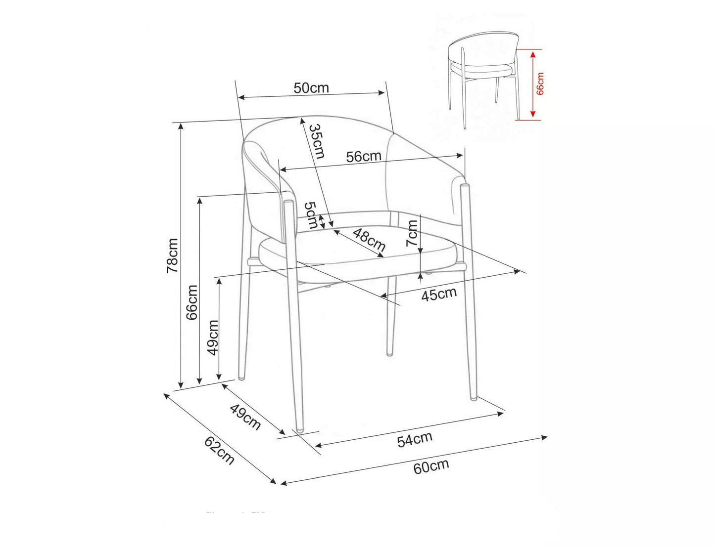 Krēsls Akita 78/56/59 cm bēšs